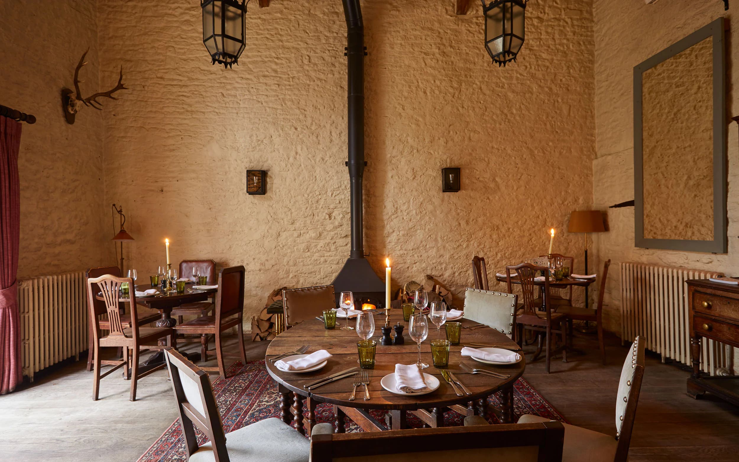 The dining room at The Talbot Inn, Mells